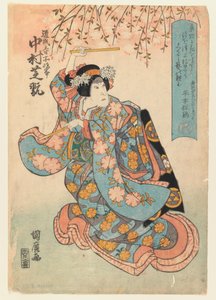 女性役の俳優中村芝翫II、1830年頃（木版画） 作： Utagawa Kunihiro