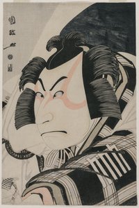 中村仲蔵II、1796年の運送停止シーンにおける松尾丸。 作： 歌川国政