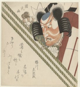 男はカーテン越しに見る