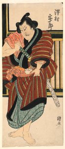 断片: 沢村宗十郎が刀を抜く 作： Utagawa Kuninao