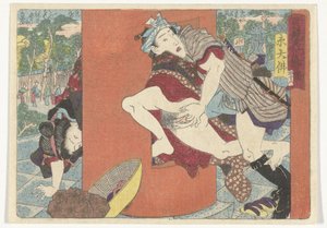 お寺での出会い エロ都への道（連載タイトル） 作： Utagawa Kunisada (I) (attributed to)