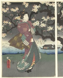 川沿いの夜の散歩