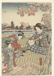 東源氏の春の宴 東 源氏 花 の 遊園 作： Utagawa Kunisada (I)