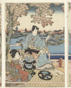 東源氏の春の宴 東 源氏 花 の 遊園 作： Utagawa Kunisada (I)
