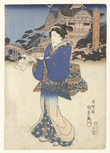 東都亀戸の天満宮 東都亀戸天満宮 作： Utagawa Kunisada (I)
