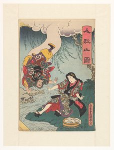 雲から落ちる不滅 作： Utagawa Kunisada (I)