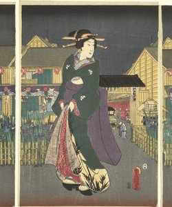 満開の菖蒲 作： Utagawa Kunisada (I)