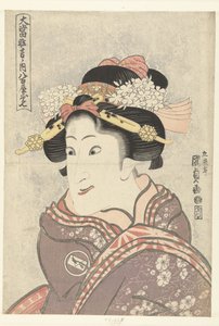 五代岩井半四郎 as 八百屋お七 八百屋お七 大ヒット作より（シリーズタイトル） 大当たり狂言の内 作： Utagawa Kunisada (I)