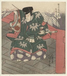 寺院の入り口の男 作： Utagawa Kunisada (I)