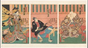 芝居 助六 江戸の桜 Scene uit 助六 de kersenbloesem van 江戸 作： Utagawa Kunisada (I)