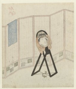 屏風に映す 作： Utagawa Kunisada (I)