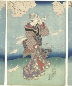 隅田川の嵐の日 江戸八景（連載タイトル） 作： Utagawa Kunisada (I)