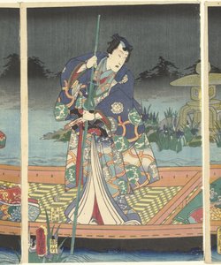 現代の源氏に敵の波が迫る 作： Utagawa Kunisada (I)