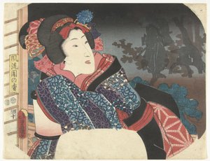 着物で提灯を覆う女性 優美な庭園セレクション（連載タイトル） 風流その子
