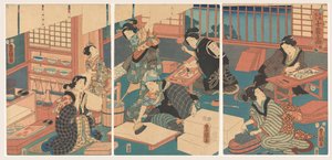 女性は絵を描く 作： Utagawa Kunisada (I)