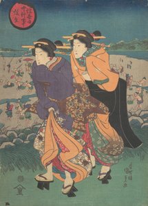 年中行事-三月浮世念珠行司。弥生、19世紀中頃 弥生、19世紀中頃 作： Utagawa Kunisada