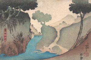 霧の中の風景、19世紀半ば。 19世紀半ば。 作： Utagawa Kunisada