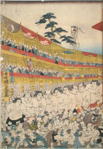大相撲の写真 作： Utagawa Kunisada