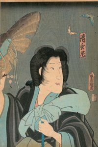 詩人と蝶』（太田屋太吉刊 作： Utagawa Kunisada