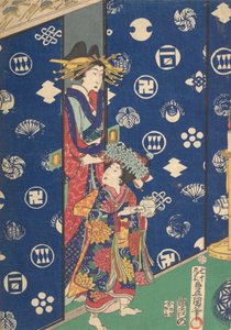 版画、19世紀、19世紀。 作： Utagawa Kunisada