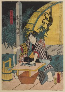 歌舞伎の場面 作： Utagawa Kunisada