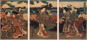 蝶と牡丹