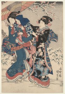 スノーファイト 作： Utagawa Kunisada