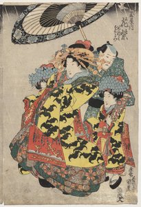 雨の中を徘徊するタメイの遊女花紫と小色部