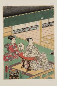 5ヶ月目（皐月）（カラー木版画 作： Utagawa Kunisada