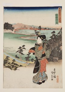 石薬師の図」（カラー木版画 作： Utagawa Kunisada