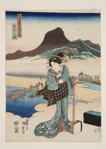 金谷の図」（カラー木版画 作： Utagawa Kunisada