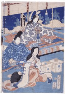 花そろい春の訪れ（色木版画） 作： Utagawa Kunisada II