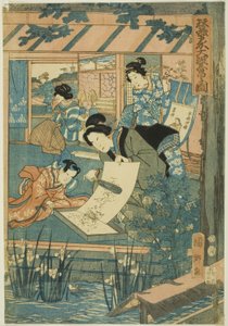 シルクファームの大繁盛（カイコヤダイハンジョノズウ） 作： Utagawa Kunisato