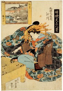マルエビヤ家の江川、1820年代後半 作： Utagawa Kuniyasu