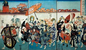 勇壮な国芳の桐のデザイン（伊佐政樹国芳桐の滴明）1848年 作： Utagawa Kuniyoshi