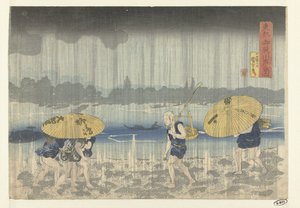 東都御嶽川岸 ととおんまがしの図 作： Utagawa Kuniyoshi