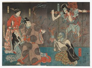 四代目市川小團次 小桜東伍の幽霊（玲）役