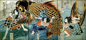 二代目岩井久米三郎 葛飾の翁役 作： Utagawa Kuniyoshi