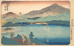 みなくち、 石部、 草津、 おつ、 居と、 １８４０。 作： Utagawa Kuniyoshi