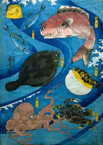 魚の心（うおのこころ） 1842年頃 作： Utagawa Kuniyoshi