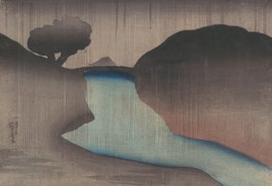 雨の中の御茶ノ水 19世紀中頃 作： Utagawa Kuniyoshi
