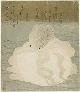 タコと貝殻 作： Utagawa Kuniyoshi