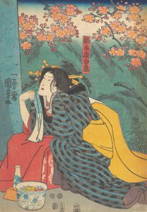 版画、19世紀。 作： Utagawa Kuniyoshi