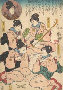 版画、19世紀。 作： Utagawa Kuniyoshi