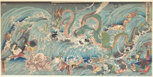 竜王の宮殿から盗まれた宝珠を取り戻す 作： 歌川国芳