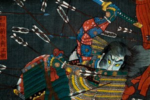 四条畷の戦い（1857年頃 作： Utagawa Kuniyoshi