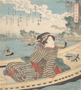 水のシーン、1840年。 作： Utagawa Kuniyoshi