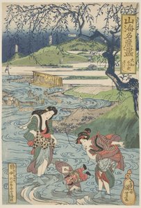 奈良大和：沙羅双樹図 1833年頃 （木版画、墨、彩色、紙） 作： Utagawa Kuniyoshi