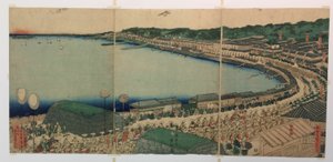 東海道を行き交う大名行列 作： Utagawa Sadahide