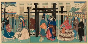 フォ例ｇん めｒカンチェ 法施 員 横浜 （横浜 偉人 書感） 作： Utagawa Sadahide